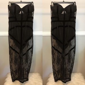 Missguided Lace Strapless Dress!